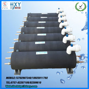 Horizontal PVC shell titanium tube heat exchanger titanium gun